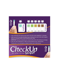 CheckUp Dog & Cat Urine Testing Strips Detection of Diabetes 50 Pack