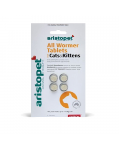 Aristopet Cat and Kitten Allwormer Tablets 4 Pack