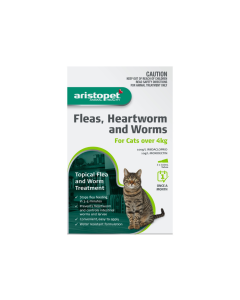 Aristopet Flea Heartworm & Worms Spot On Cat Over 4kg Green