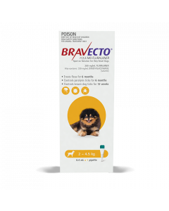 Bravecto Spot On Dog Very Small 2-4.5kg Yellow 1 Pack