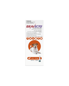 Bravecto Spot On Dog Small 4.5-10kg Orange 1 Pack
