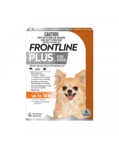 Frontline Plus Dog Small Up To 10kg Orange