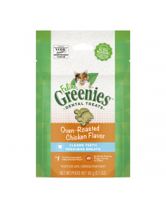 Greenies Dental Treats Cats Oven-Roasted Chicken Flavour 60g