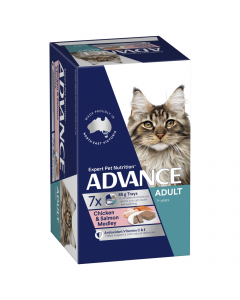 Advance Adult Cat Chicken and Salmon Medley 7 x 85g 