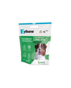 Zylkene Anxiety & Behaviour Dog Medium 10-30kg Chews 225mg 14 Pack